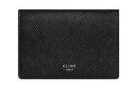 CELINE Grained Calfskin Business Card Holder Card Case Men's Black