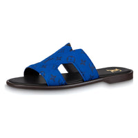 LOUIS VUITTON Oasis Rubber Sole Slide Slippers Men's Blue