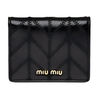 MIU MIU Leather Wallet Women's Black