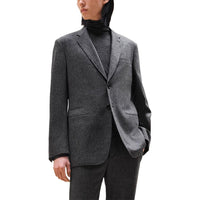 HERMES FW24 Jackets Coats Men's Ash Charcoal