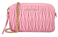 MIU MIU Sheepskin Shoulder Bag Crossbody Bag Women's Pink