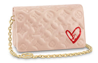 LOUIS VUITTON Limited Edition Pochette Coussin Monogram Pink Lambskin