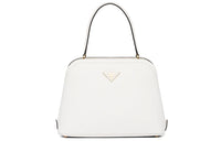 PRADA Saffiano Leather One Shoulder Handbag Crossbody Bag Women's White