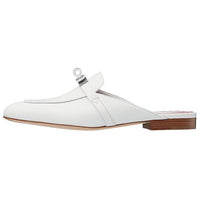 HERMES Wrap-toe Slippers Women's White