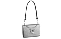 LOUIS VUITTON Twist Epi Leather Handbag Shoulder Bag Crossbody Bag Medium Size Women's Silver