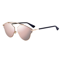 DIOR Metal Irregular Shape Sunglasses Men's Black