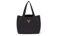 PRADA Leather Basket Bag Handbag Women's Black