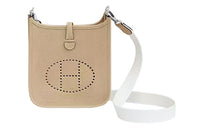 HERMES Evelyne Cow Leather Shoulder Bag Crossbody Bag Women's Brown
