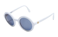 CHANEL Round Sunglasses Women's Blue