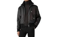 HERMES 'Maxi Patch' Rib-Trim Jacket Jackets Coats Men's Black