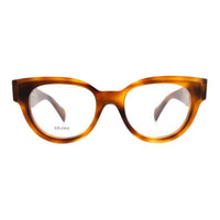 CELINE Acetate Irregular Shape Eyeglass Frames Unisex Brown