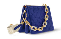 LOUIS VUITTON Coussin Lambskin Shoulder Bag Crossbody Bag Small Size Women's Dark Blue