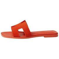 HERMES Oran Slide Slippers Women's Orange