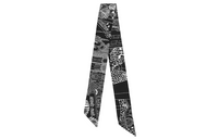 HERMES Silk Scarves Women's Black