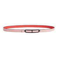HERMES Calfskin Leather Belts Women's Pink Width 1.3CM