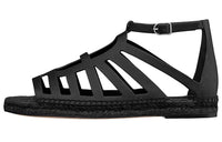 HERMES Costanza Roman Sandals Women's Black