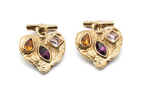 SAINT LAURENT Pre-Owned 1990 Crystal-embellished Cufflinks