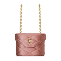 SAINT LAURENT YSL June Viscose Box Shaped Bag, Crossbody Bag, Shoulder Bag Extra Mini Women's Candy
