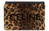 CELINE Faux Fur Clutch Small Size Men's Brown