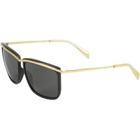 CELINE Acetate Square Sunglasses Women's Gold