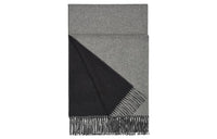 HERMES Knit Scarves Unisex Gray/Black