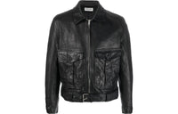 SAINT LAURENT SS23 Leather Jacket Men's Black