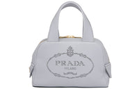 PRADA Leather Shoulder Bag Crossbody Bag Small Size Women's Blue