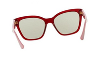 MIU MIU Plastic Irregular Shape Sunglasses Women's Red