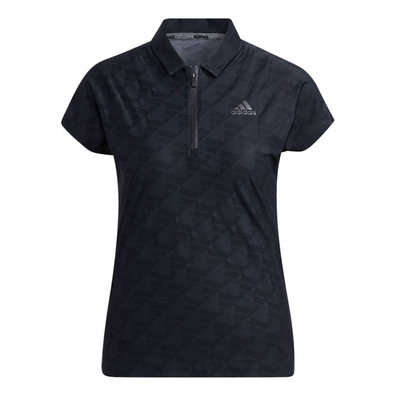 (WMNS) adidas Statement Burnout Magic Polo Shirt Asia Sizing 'Black' HB3536