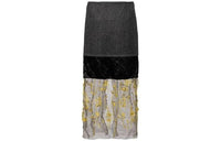 PRADA Casual Long Skirt Women's Coal Gray
