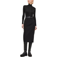 HERMES Casual Long Skirts Women's Black