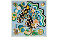 HERMES Silk Scarves Women's Sky Blue