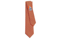 HERMES Ties Men Orange/Gray