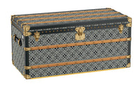 LOUIS VUITTON Cow Leather Storage Boxes Unisex Black White