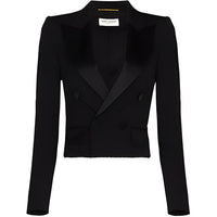 SAINT LAURENT Cropped Tuxedo Blazer