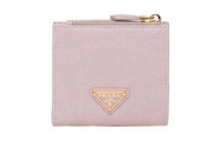 PRADA Leather Wallet Women's Light Pink