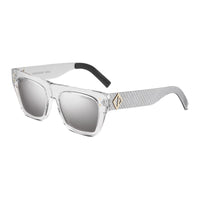 DIOR Acetate Metal Square Sunglasses Unisex Transparent