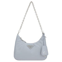 PRADA Re Edition Leather Portable Crossbody Bag Shoulder Bag Women's Cornflower Blue