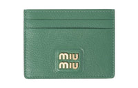 MIU MIU Leather Card Set Card Holder Women's Green