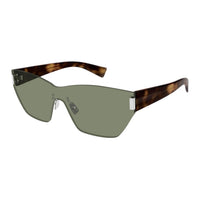 SAINT LAURENT Nylon Irregular Shape Sunglasses Women's Brown