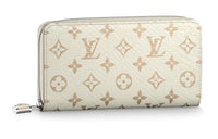 LOUIS VUITTON Zippy Python Skin Wallet Women's Milk White
