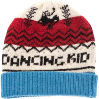 CELINE Wool, Knitted Fabric Beanies Men's Multicolor