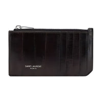 SAINT LAURENT Leather Wallet Men's Chestnut