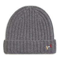 HERMES Leather Beanies Unisex Gray