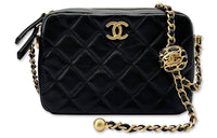 CHANEL Sheepskin Camera Bag Shoulder Bag Crossbody Bag Regular Women's Black