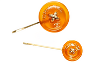 CHANEL Hair Clip Women's Orange