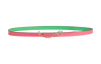 HERMES Carrousel Leather Belts Women's Pink
