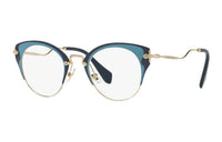 MIU MIU Metal Cat Eye Eyeglass Frames Women's Blue