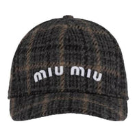 MIU MIU Wool Baseball Caps Women's Gray