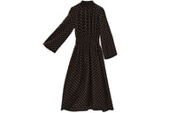 HERMES Long-Sleeved Dresses Women's Black